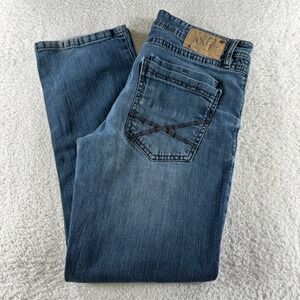 Axel Men's 32 x 30 Straight Leg Stretch Comfort Button Zip Closure Denim Jeans